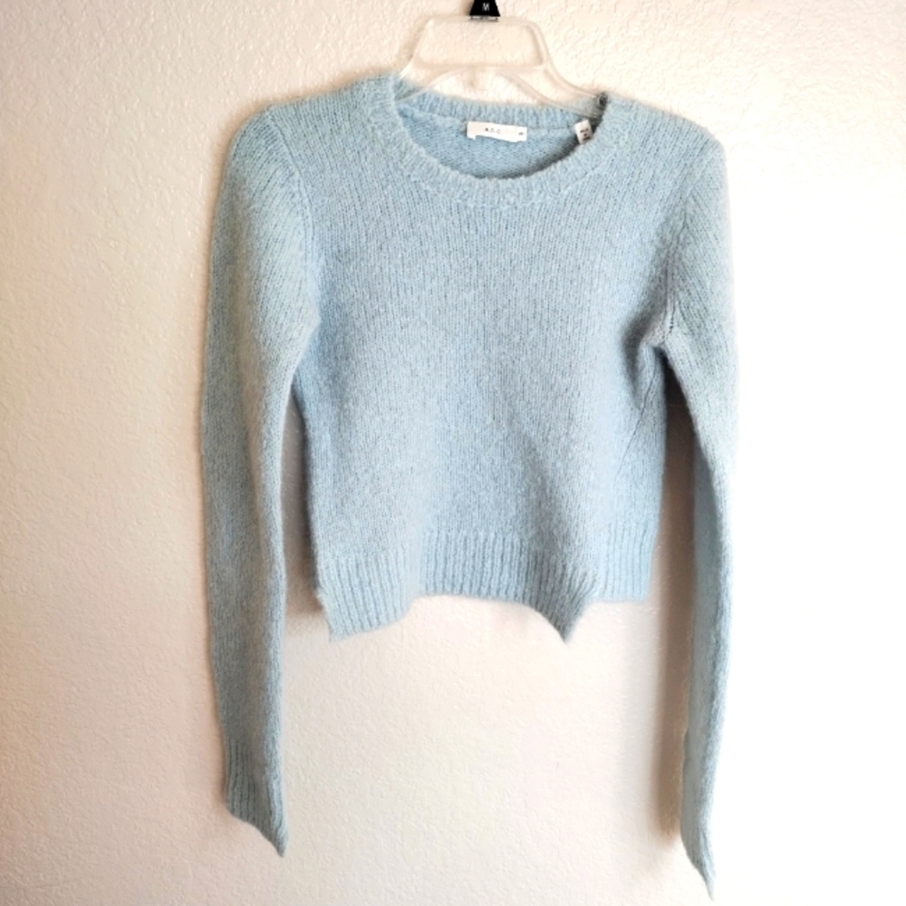 A.L.C. Alpaca Blend Crew Neck Baby Blue Sweater Sz Xs